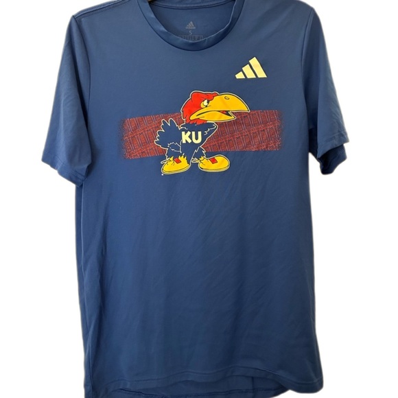 Kansas Jayhawks adidas 2024 Sideline T-Shirt Vintage - Royal - Picture 1 of 1